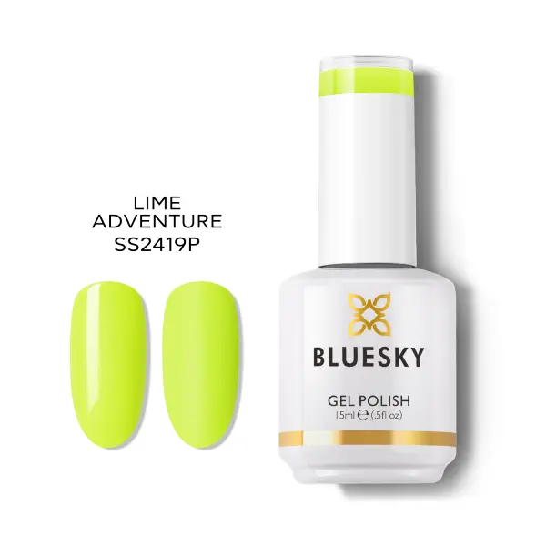 Oja semipermanenta Bluesky UV Lime Adventure 15ml