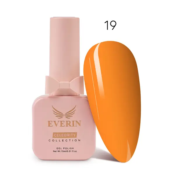 Oja Semipermanentă Everin Celebrity 15 ml – 19 Tangerine Dream | Luciu Intens & Rezistență