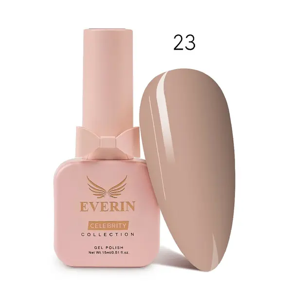 Oja Semipermanentă Everin Celebrity 15 ml – 23 Natural Nude | Luciu Intens & Rezistență