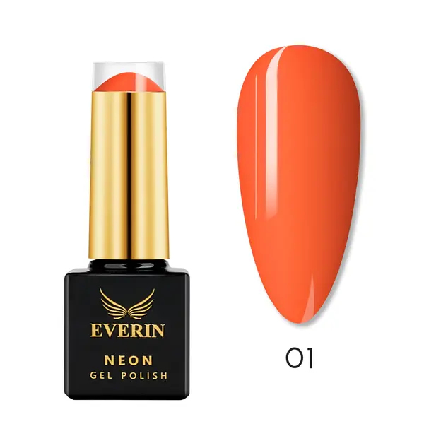 Oja Semipermanenta Everin Neon 7ml 01 - Portocaliu Neon EN-01