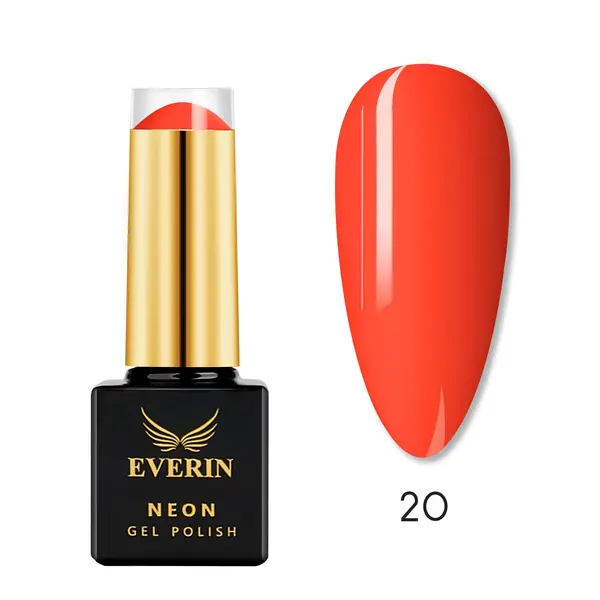 Oja Semipermanentă Everin Neon 7ml 20 - Roșu Portocaliu EN-20