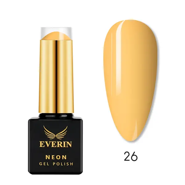 Oja Semipermanentă Everin Neon 7ml 26 - Galben Caisă EN-26