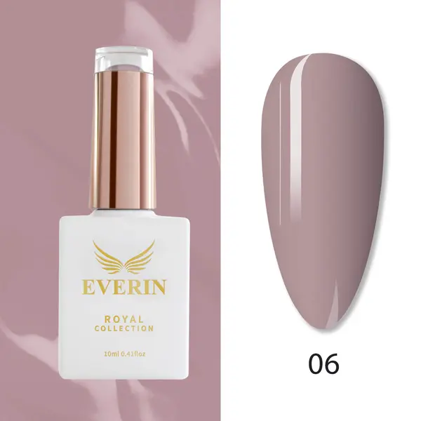 Oja Semipermanentă Everin Royal Collection 10 ml – 06 Elegant Taupe | Eleganță Naturală & Rezistență