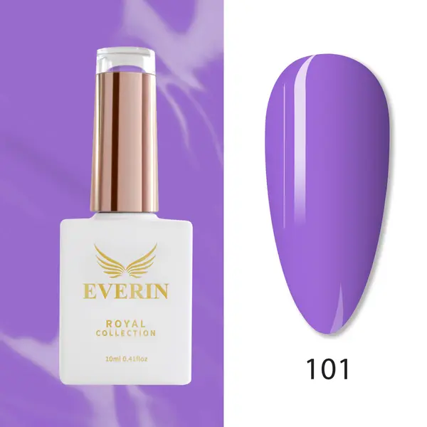 Oja Semipermanentă Everin Royal Collection 10 ml – 101 Mystic Lilac | Violet-Lavandă Intens