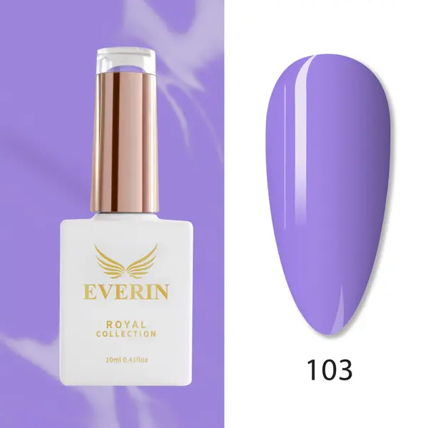 Oja Semipermanentă Everin Royal Collection 10 ml – 103 Fresh Lavender | Violet Pastelat Luminos