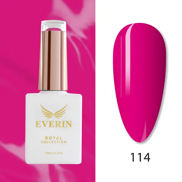 Oja Semipermanentă Everin Royal Collection 10 ml – 114 Pink Passion | Roz Intens Vibrant