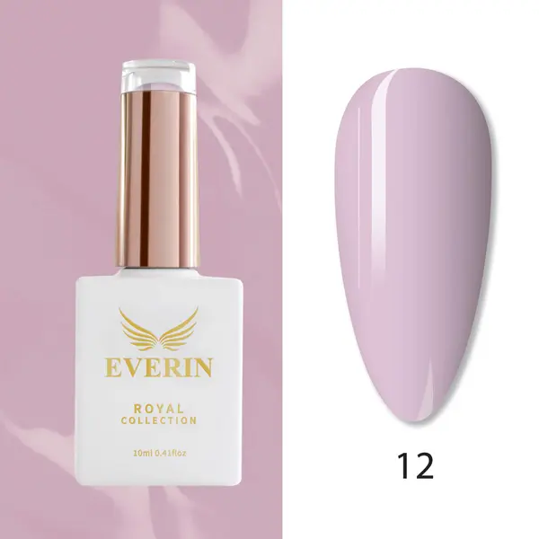 Oja Semipermanentă Everin Royal Collection 10 ml – 12 Pastel Lilac | Eleganță și Rezistență