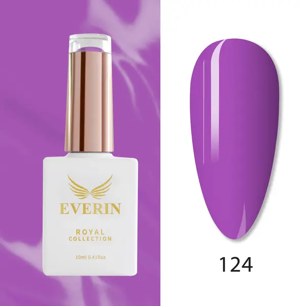 Oja Semipermanentă Everin Royal Collection 10 ml – 124 Violet Orchid | Violet Deschis