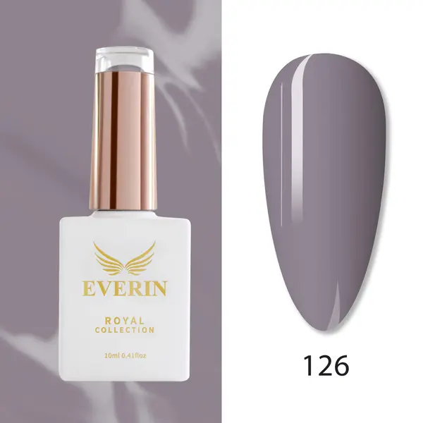 Oja Semipermanentă Everin Royal Collection 10 ml – 126 Taupe Elegance | Gri-Mov Elegant