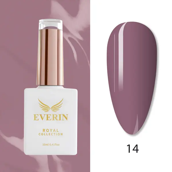 Oja Semipermanentă Everin Royal Collection 10 ml – 14 Plum Charm | Eleganță și Rezistență