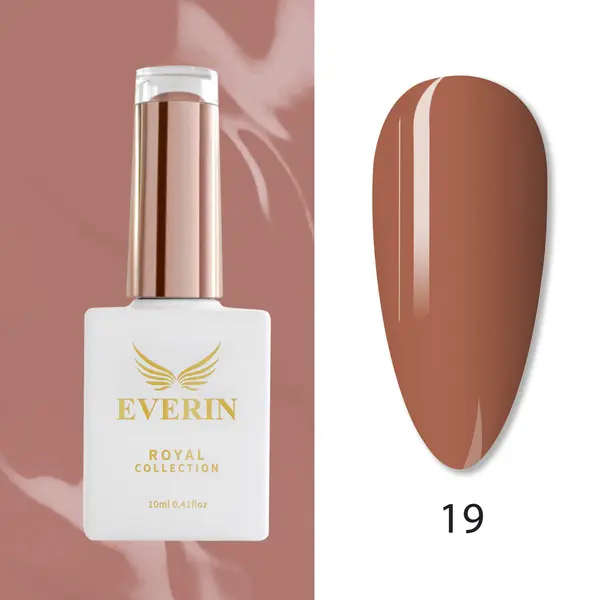 Oja Semipermanentă Everin Royal Collection 10 ml – 19 Mocha Elegance | Maro Cald și Elegant