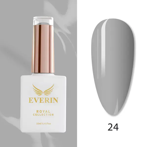 Oja Semipermanentă Everin Royal Collection 10 ml – 24 Royal Urban Grey | Gri Clasic Elegant