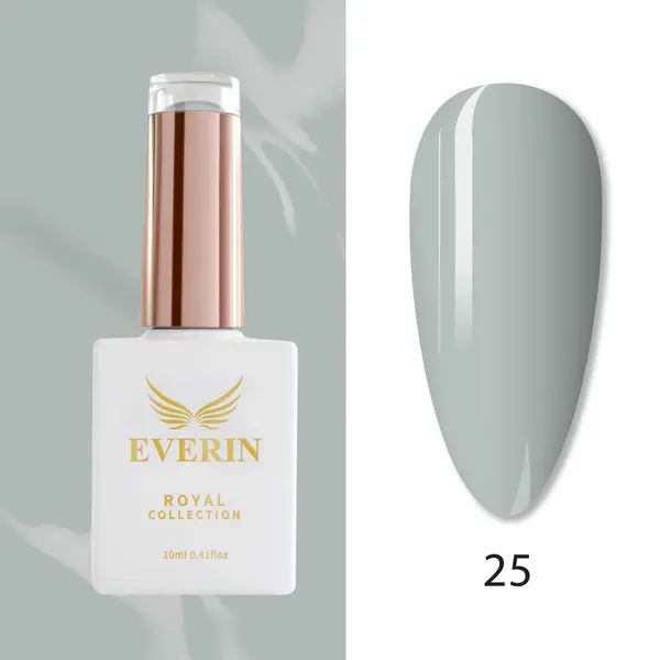 Oja Semipermanentă Everin Royal Collection 10 ml – 25 Royal Misty Grey | Gri Deschis Modern