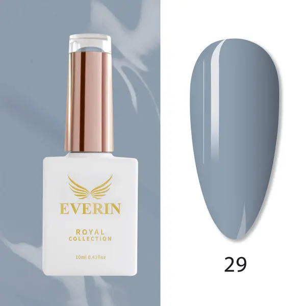 Oja Semipermanentă Everin Royal Collection 10 ml – 29 Royal Misty Blue | Gri-Albastru Deschis