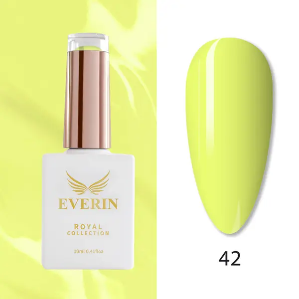 Oja Semipermanentă Everin Royal Collection 10 ml – 42 Royal Neon Sun | Galben Neon Intens