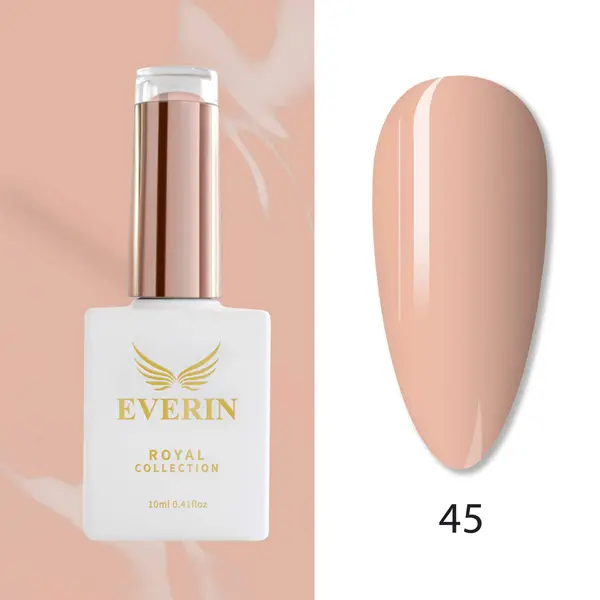 Oja Semipermanentă Everin Royal Collection 10 ml – 45 Royal Peach Nude | Nude-Piersică Elegant