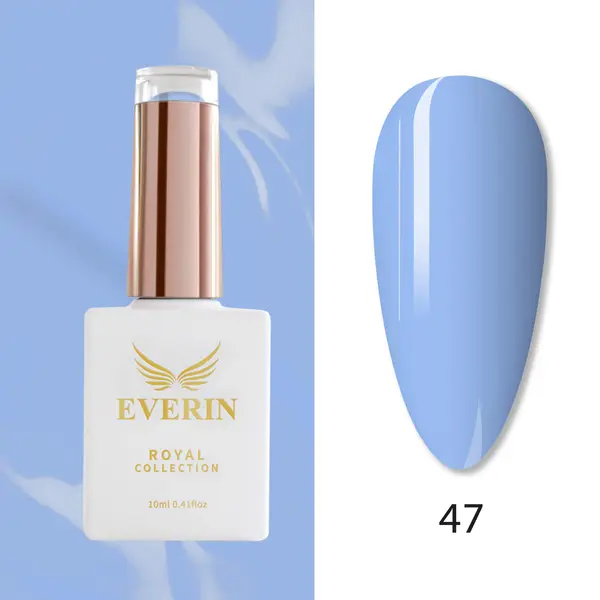 Oja Semipermanentă Everin Royal Collection 10 ml – 47 Royal Baby Blue | Albastru Pastel Diafan