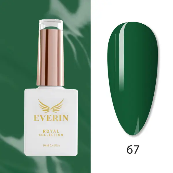 Oja Semipermanentă Everin Royal Collection 10 ml – 67 Emerald Green | Verde Smarald Intens