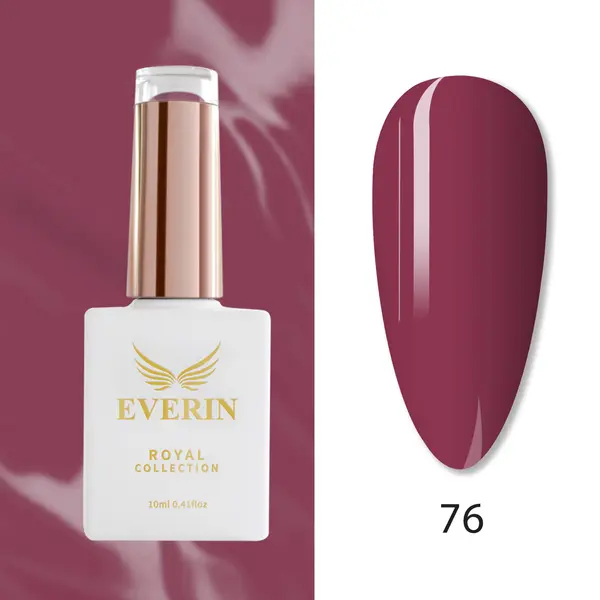Oja Semipermanentă Everin Royal Collection 10 ml – 76 Plum Berry | Vișiniu-Roz Prună