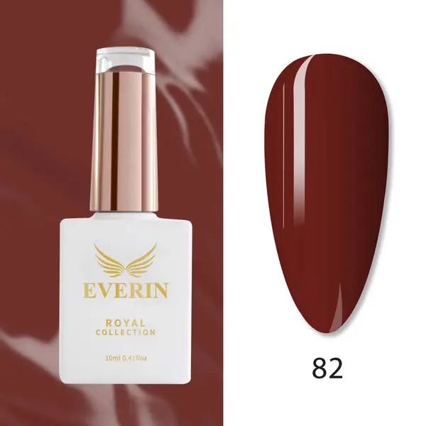 Oja Semipermanentă Everin Royal Collection 10 ml – 82 Royal Brown Red | Maro-Roșcat Cald Elegant