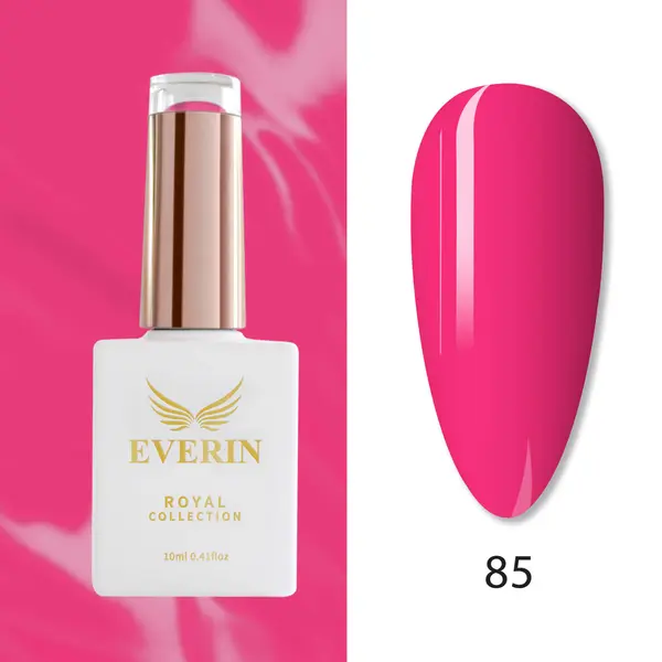 Oja Semipermanentă Everin Royal Collection 10 ml – 85 Royal Vibrant Pink | Roz Intens Vibrant