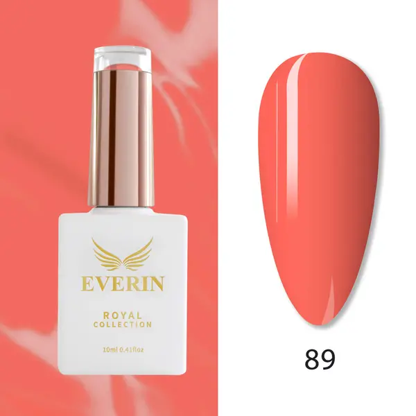 Oja Semipermanentă Everin Royal Collection 10 ml – 89 Royal Coral | Coral Calda Vibrant