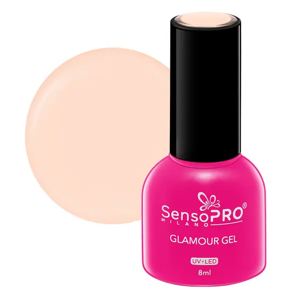 Oja Semipermanenta Glamour Gel SensoPRO Milano 8ml, Coral Dust #19