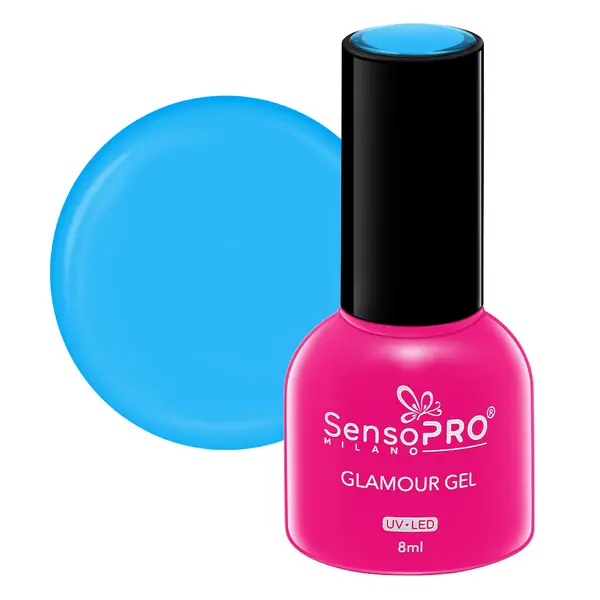 Oja Semipermanenta Glamour Gel SensoPRO Milano 8ml, Electric Blue #34
