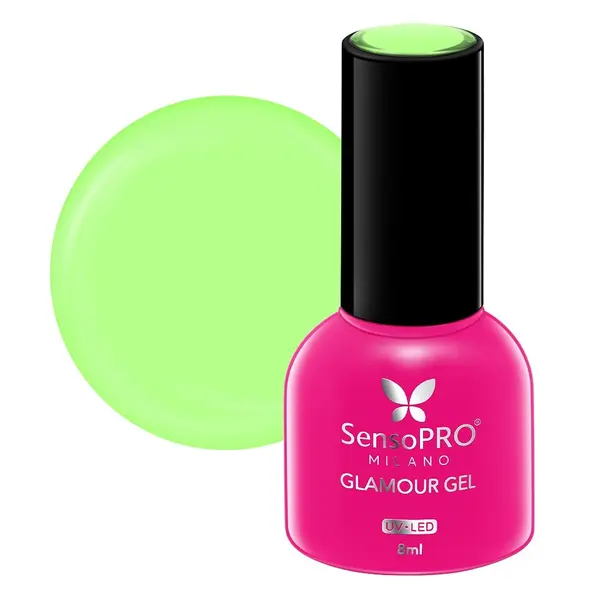 Oja Semipermanenta Glamour Gel SensoPRO Milano 8ml, Fabulous Green #101