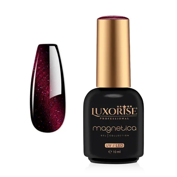 Oja Semipermanenta LUXORISE MAGNETICA - Star Dust, Comet Crimson 10ml