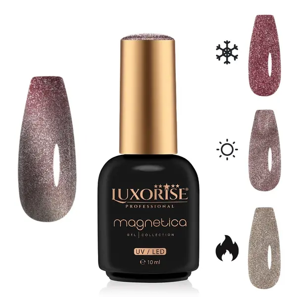 Oja Semipermanenta LUXORISE MAGNETICA - ThermoCharm, Wine Whisper 10ml