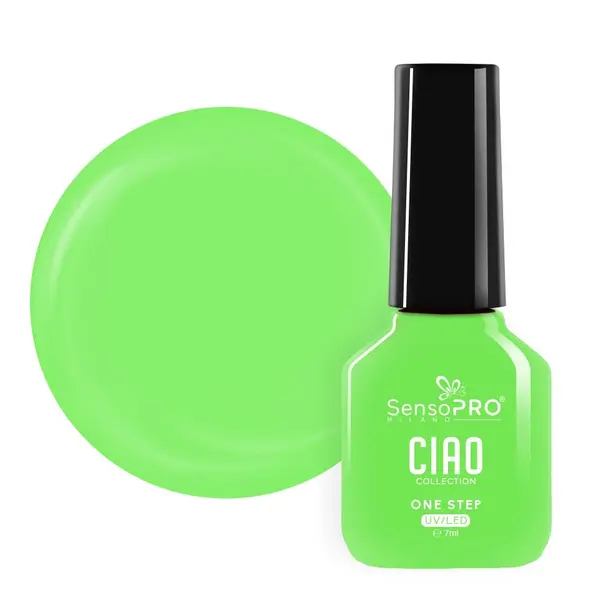 Oja Semipermanenta One Step SensoPRO Milano, CIAO Collection - Electric Green 7ml