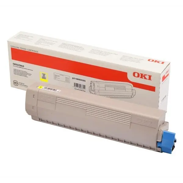 Oki CARTUS TONER YELLOW 46443101 10K ORIGINAL OKI C833
