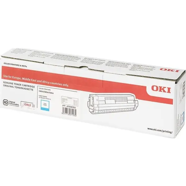 Oki Toner Cyan, OKI, 5000 pagini - C824/834/844