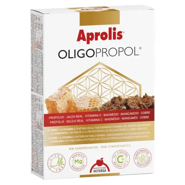 Oligopropol Laptisor de Matca si Vitamine Dieteticos Intersa Aprolis, 20 Fiole, 200 ml