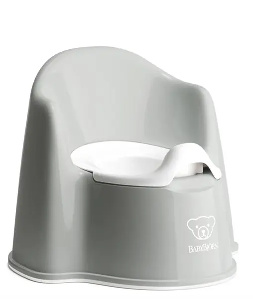 Olita cu protectie spate Potty Chair Grey White