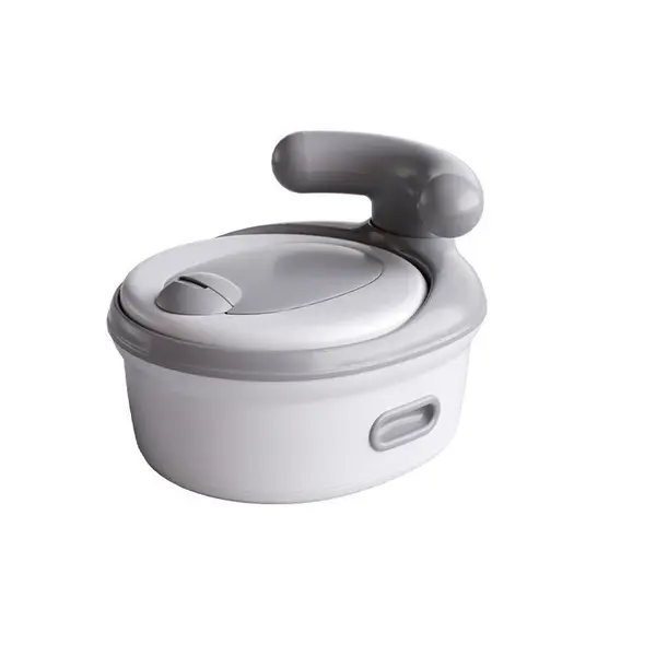 Olita pentru copii multifunctionala 3 in 1 Little Mom LittleNest Potty Grey, prevazuta cu spatar ergonomic, vas colector detasabil, baza antiderapanta, sezut moale din PU