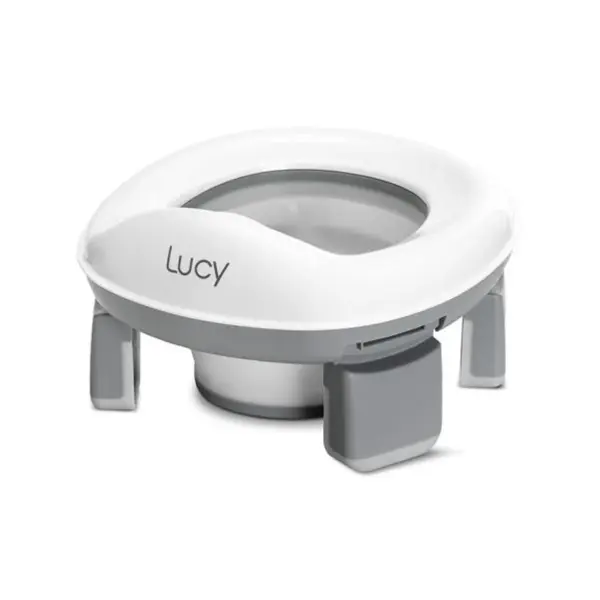 Olita pliabila de voiaj 2 in 1, Lorelli Lucy, cu functie reductor WC, geanta de transport si 20 saci de unica folosinta, Grey
