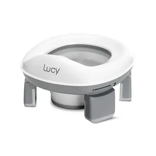 Olita pliabila de voiaj 2in1 Lorelli Lucy, cu functie reductor WC, include geanta de transport si 20 saci de unica folosinta, Gri