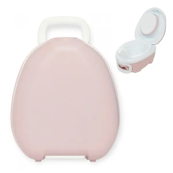 Olita portabila cu capac si maner My Carry Potty Roz pal