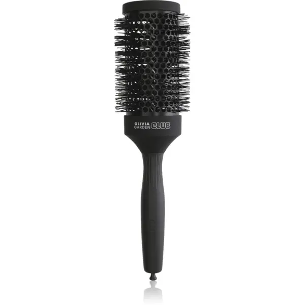 Olivia Garden Club The Glow Blowout Ceramic Round Brush Black perie rotundă pentru păr 1 buc