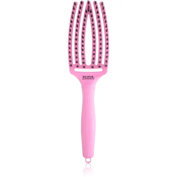 Olivia Garden Fingerbrush ThinkPink Boar & Nylon Pink Tokyo perie de par 1 buc