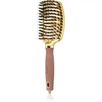 Olivia Garden NanoThermic Ceramic + Ion Flex Collection perie de par cu peri de nailon și de mistreț