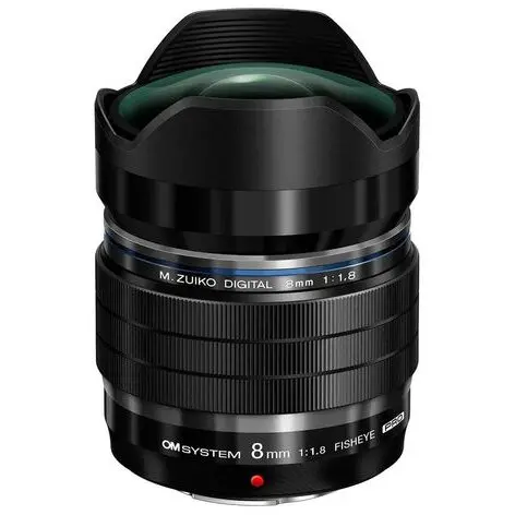 OLYMPUS Obiectiv Foto Mirrorless OLYMPUS OM SYSTEM M.Zuiko Digital ED, 8mm, F1.8 Fisheye PRO, Montura MFT, Negru