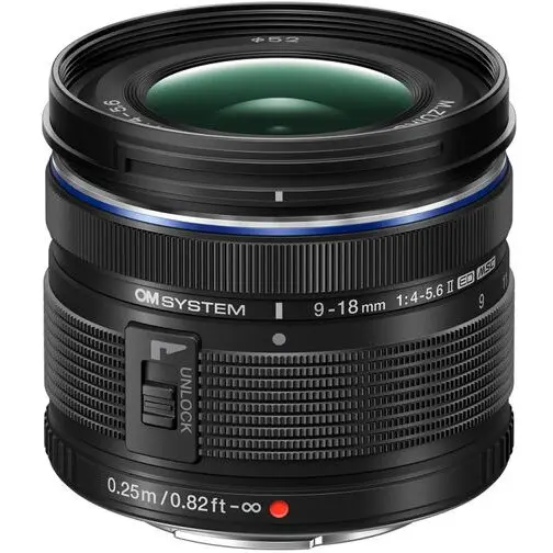 OLYMPUS Obiectiv Foto Mirrorless OLYMPUS OM SYSTEM M.Zuiko Digital ED, 9-18mm, F4.0-5.6 II, Montura MFT, Negru