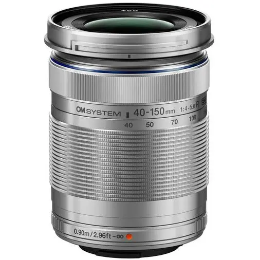 OLYMPUS Obiectiv Foto Mirrorless OM SYSTEM M.Zuiko Digital ED 40-150 mm, F/4.0-5.6, montura MFT, Argintiu