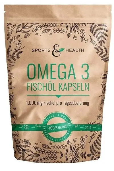 Omega-3, 350 mg, 400 capsule, Sports & Health Solutions