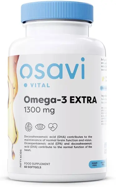 Omega-3 Extra, 1300 mg, 60 capsule gel, Osavi