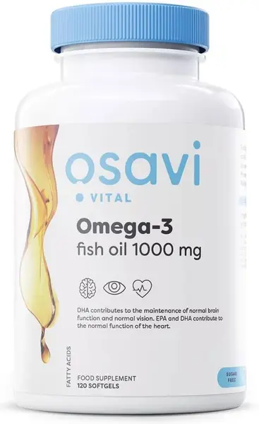 Omega-3 Fish Oil, 1000 mg, 120 capsule gel, Osavi