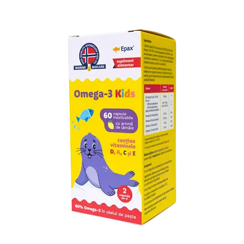 Omega 3 Kids Marine Biocare, 60 capsule masticabile, Phyto Biocare